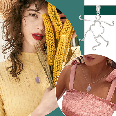 Латунный кулон неправильной оправы кабошон KK-WH0079-105B-P-1