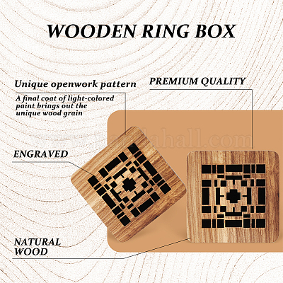 Полые деревянные магнитные коробки для хранения медалей CON-WH0088-93C-01-1