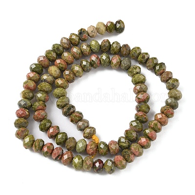 Природные Unakite шарик нити G-D344-A02-1