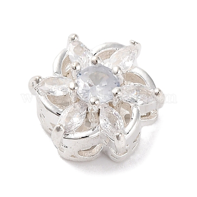 Стойки обшивки латунь микро проложить кубического циркония бусы KK-Z082-01S-1