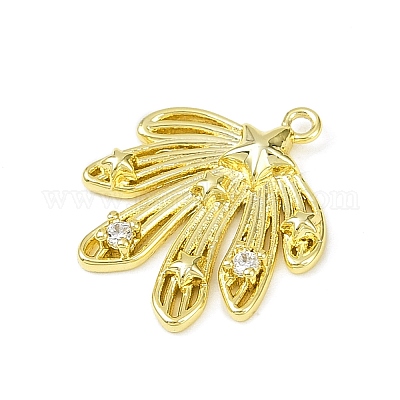 Подвески из латуни с прозрачным фианитом KK-L238-30G-1