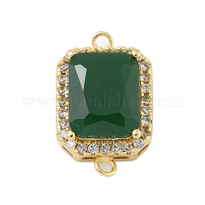 Стойка покрытие латунь микропаве прозрачный кубический цирконий прямоугольный соединитель подвески KK-A234-028G-01-1