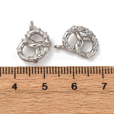 Латунные микро проложить кубического циркония подвески KK-P308-07P-1