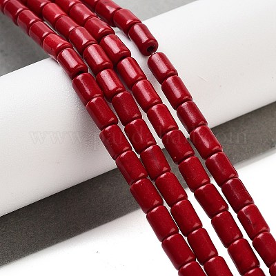 Синтетических нитей бирюзовые бусы TURQ-G120-4x6mm-07-1