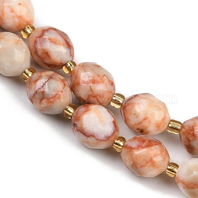 Бусы из натурального красного камня G-N342-149I-15-1