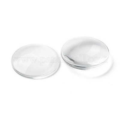 Cabochon in vetro trasparente&nbsp;X-GGLA-R026-45mm-1