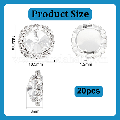 20шт латунь со стеклянными пришитыми стразами FIND-OC0013-69-1