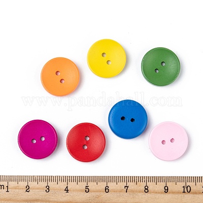 Wholesale Round Painted 4-hole Basic Sewing Button 