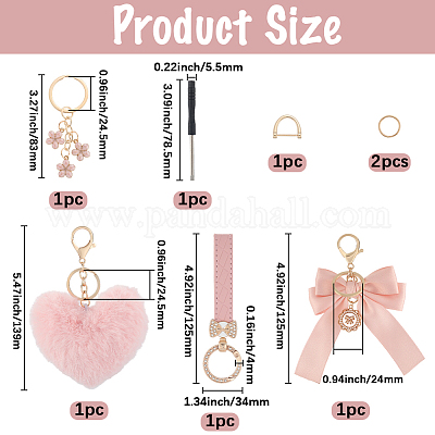 4 стиль плюшевый брелок в форме сердца из полиэстера и эмали KEYC-BBC0001-11A-1
