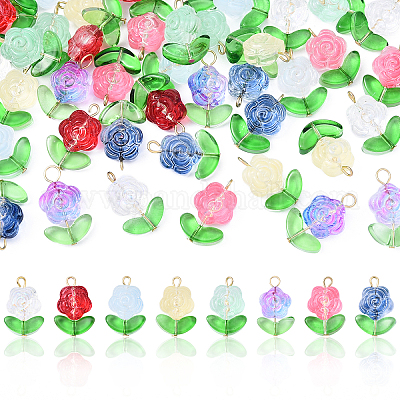 10шт стеклянные подвески PALLOY-YW00063-01-1