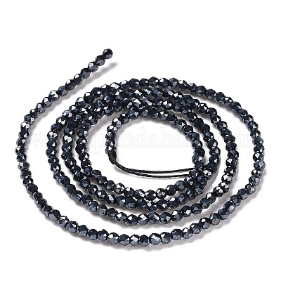 Стеклянные бусины с гальваническим покрытием  GLAA-H021-01A-FP02-1