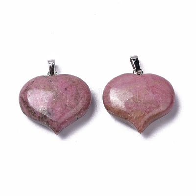 Природные подвески родонит G-G956-D12-1