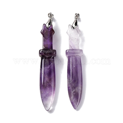 Природный аметист большие кулоны G-K338-41P-03-1