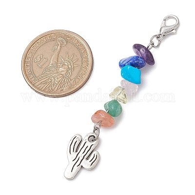 Подвесные украшения из натурального драгоценного камня HJEW-JM02589-1