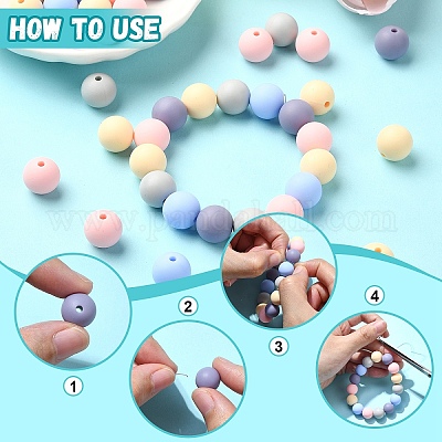 Силиконовые бусины&nbsp;SIL-YW0001-40A-1