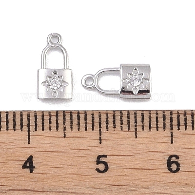 Латунные микропаве прозрачные подвески с фианитом KK-K351-36P-1