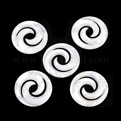 Натуральный белый кабошоны оболочки SSHEL-B006-05-1