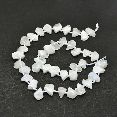 Необработанные грубые натуральные радужные бусины из лунного камня нити G-E576-18-1