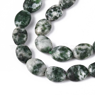 Натуральные зеленые пятна яшмовых нитей G-T142-26-1