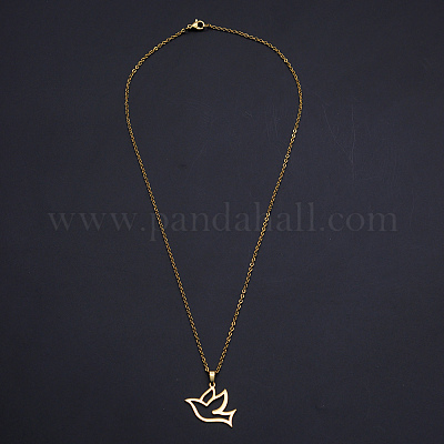 201 подвеска из нержавеющей стали ожерелье NJEW-S105-JN670-45-2-1