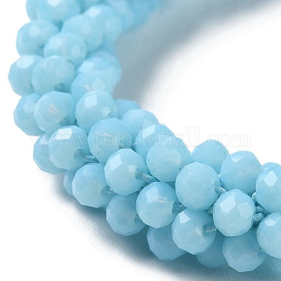 Плетеный эластичный браслет крючком из стеклянных бусин BJEW-S144-002E-10-1