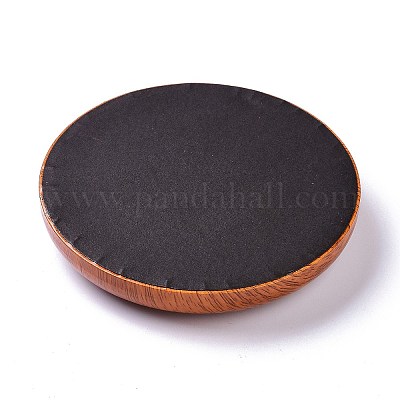 Плоские круглые деревянные браслеты ювелирных изделий pesentation выставочный лоток ODIS-P008-15B-01-1