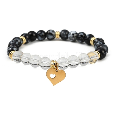 3шт 3 цвета браслеты с подвесками из нержавеющей стали 304 BJEW-JB12049-1