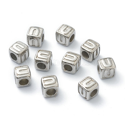 Европейские бусины из нержавеющей стали 304 STAS-H145-01U-P-1