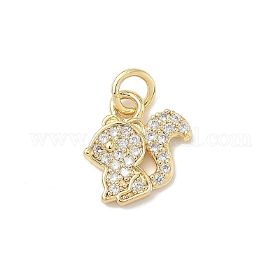 Латунные микро проложить кубического циркония подвески ZIRC-I356-15G-02-1