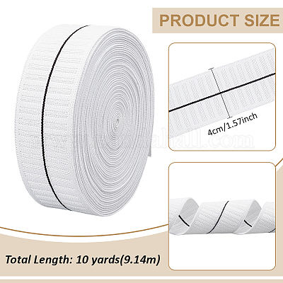 10 ярд плоский эластичный шнур из полиэстера&nbsp;SRIB-BC0001-35A-1