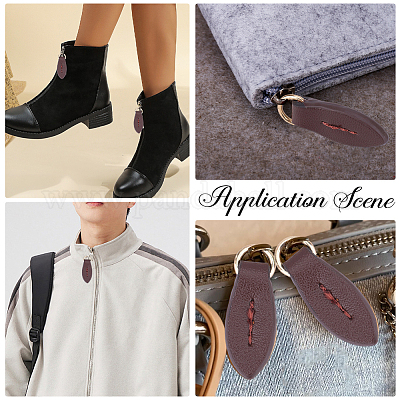 10 шт. головки молнии из коровьей кожи&nbsp;PURS-CL0001-19C-1