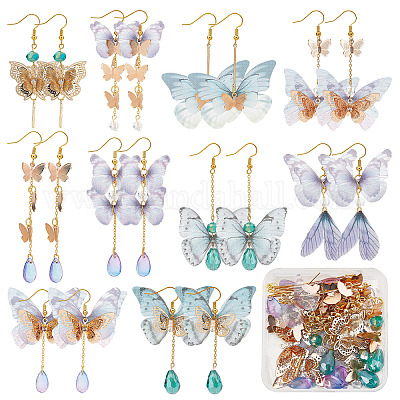 DIY Butterfly Earring Making Kit, Including Alloy & Acrylic