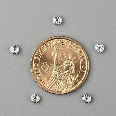 Латунь марки А горный хрусталь Spacer бисер RSB034NF-1