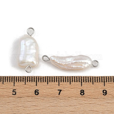 Подвески-коннекторы из натурального пресноводного жемчуга Кеши STAS-D378-09P-1