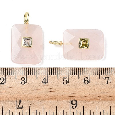 Природного розового кварца подвески G-I391-03G-01-1