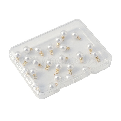 24 шт. подвески из АБС-пластика с имитацией жемчуга KK-FS0001-78-1