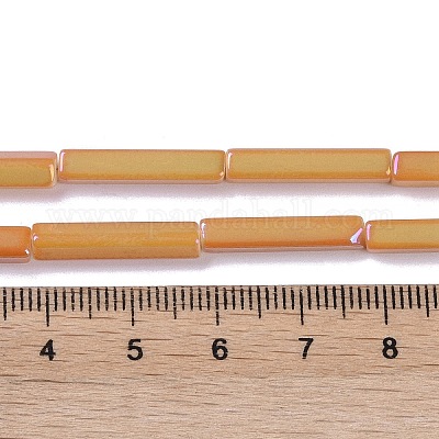 Стеклянные бусины с гальваническим покрытием  EGLA-Q128-10C-1