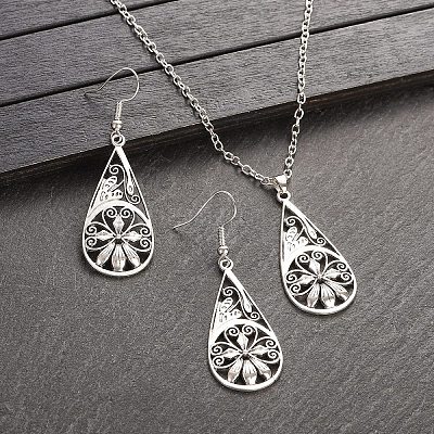 Комплекты из ожерелий и серег в стиле бохо из сплава WG43411-09-1