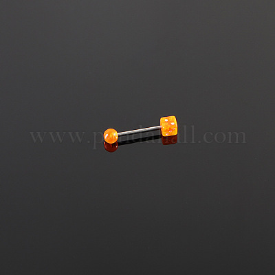 Кости хирургическая нержавеющая сталь 316l с акриловыми кольцами для языка FS-WGEA7F0-09-1