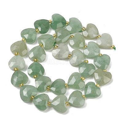 Естественный зеленый авантюрин бисер нитей G-P592-B01-01-1