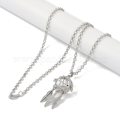 Латунь подвесные ожерелья NJEW-G089-14D-P-1