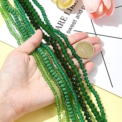 Стеклянные бусины с гальваническим покрытием  EGLA-FS0001-42B-1