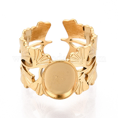 Лист гинкго 304 нержавеющая сталь манжета компоненты кольца STAS-T066-57G-1