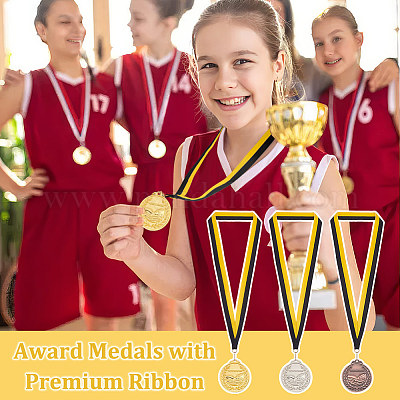 3шт. 3-х цветная наградная медаль по плаванию из сплава AJEW-FG0003-36-1