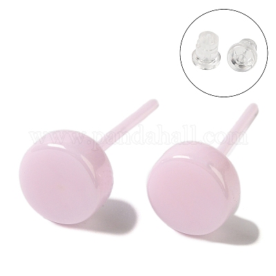 Гипоаллергенные серьги-гвоздики из биокерамики с цирконием и керамикой EJEW-F340-05C-02-1