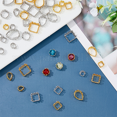 48 шт. 24-х стилевые латунные пришивные штыревые закрепки KK-FH0006-93-1