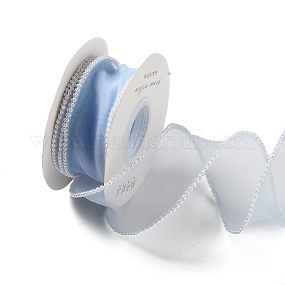 5 ярд сетчатой ленты с жемчужной окантовкой из АБС-пластика для изготовления бантов OCOR-B004-01A-05-1