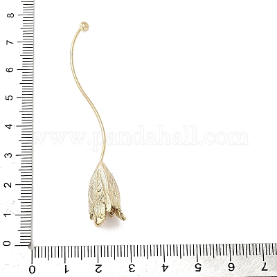 Подвески из латуни с объемными цветами KK-V006-02G-03-1