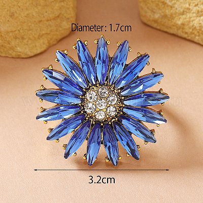 Кольца из сплава со стеклом для женщин OX7798-1-1