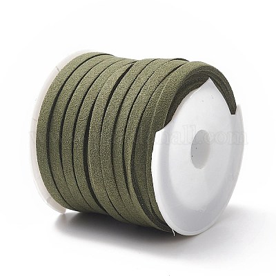 (распродажа с дефектом: плохая катушка) экологически чистые плоские шнуры из искусственной замши LW-XCP0001-10-1